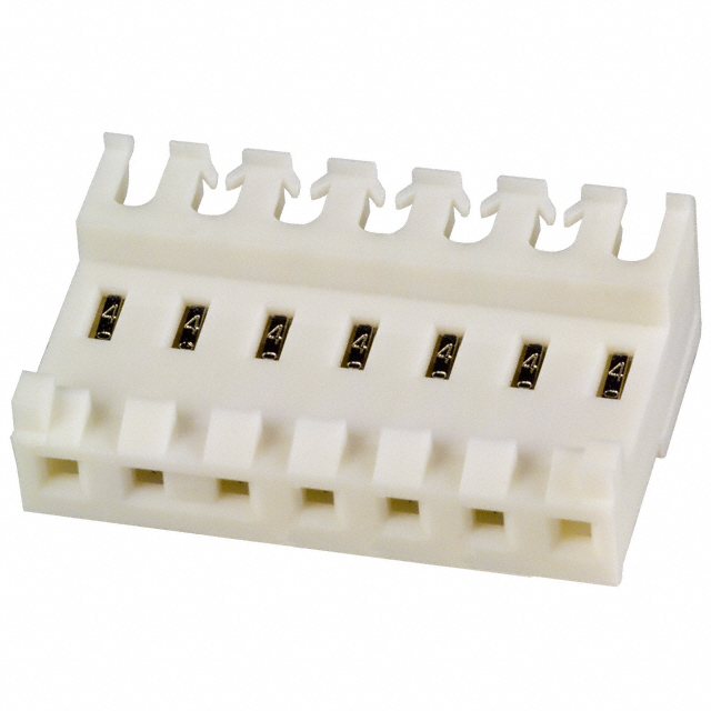 7 Position Rectangular Receptacle Connector IDC Tin 24 AWG